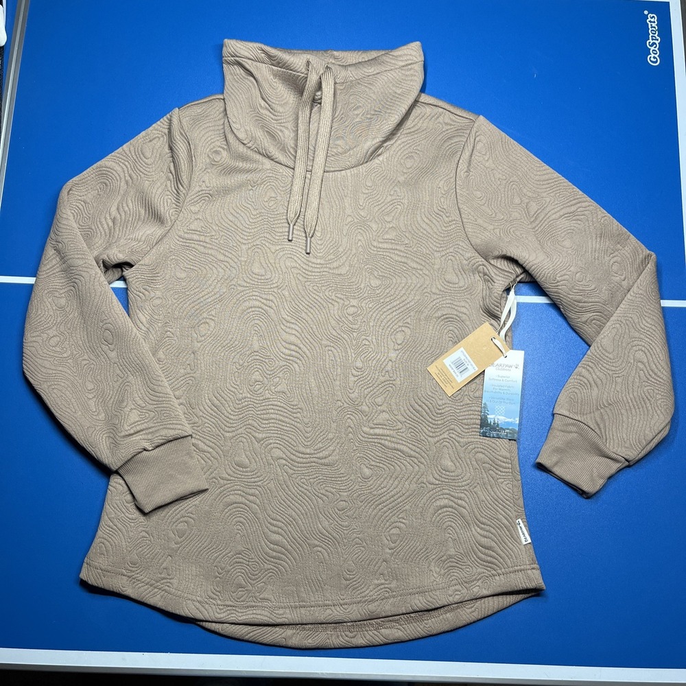 Bearpaw‎ Outdoors Brown Quilted Lightweight Turtle Neck Medium NEW $68